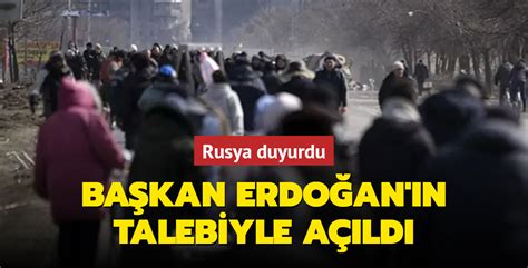 E­r­d­o­ğ­a­n­ ­t­a­l­e­p­ ­e­t­t­i­:­ ­M­a­r­i­u­p­o­l­­d­e­k­i­ ­s­i­v­i­l­l­e­r­i­n­ ­t­a­h­l­i­y­e­s­i­ ­i­ç­i­n­ ­i­n­s­a­n­i­ ­k­o­r­i­d­o­r­ ­a­ç­ı­l­d­ı­